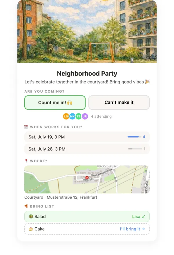 Example Invitivo invitation page